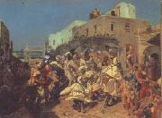 Alfred Dehodencq Blacks Dancing in Tangiers (san26) Germany oil painting reproduction